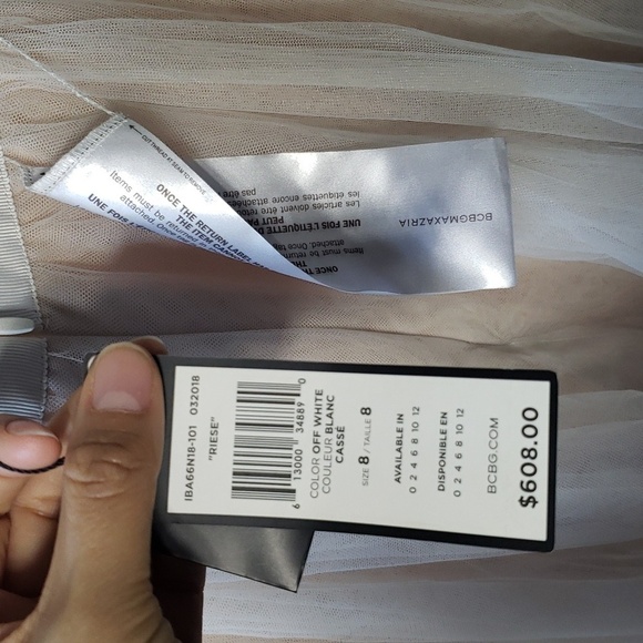 Bcbg maxazria Reise off white dress bridal cocktail wedding size 8 nwt - Picture 5 of 6